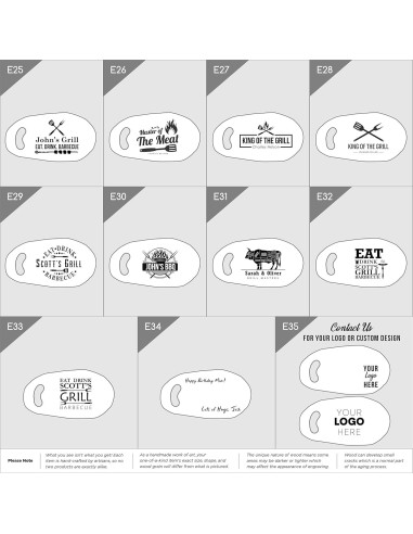 Tabla de Cortar Personalizada de Madera de Olivo 40.6x16.5 cm