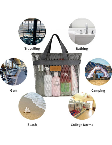 Bolsa de Ducha Portátil TOPASION TSC01 Organizador de Baño