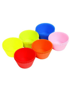 Moldes de Silicona para Muffin 24pcs Reutilizables JIANWEI