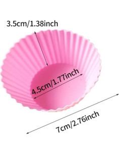 Moldes de Silicona para Muffin 24pcs Reutilizables JIANWEI 2