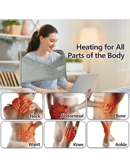 Almohadilla Calefactora Eléctrica APXPF 30x61 cm 9 Niveles Calor