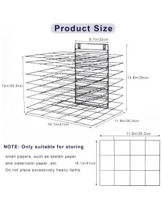 Estante de Secado de Arte LIAQICHA con 8 Estantes Extraíbles - 40.9x30.2x35.1 cm 2