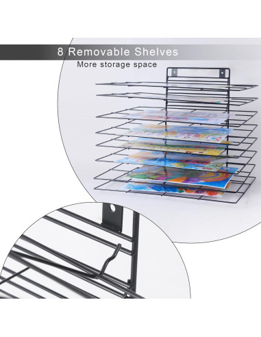Estante de Secado de Arte LIAQICHA con 8 Estantes Extraíbles - 40.9x30.2x35.1 cm