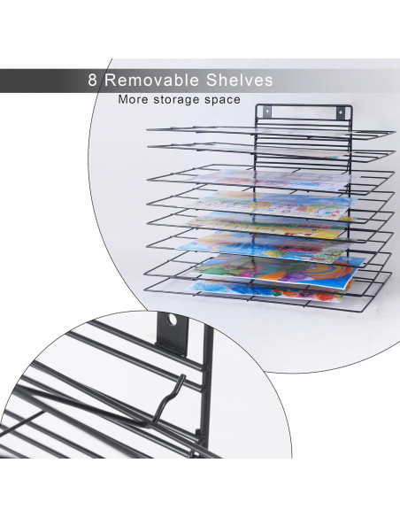 Estante de Secado de Arte LIAQICHA con 8 Estantes Extraíbles - 40.9x30.2x35.1 cm