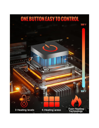 Manta Calentada Portátil Sin Cable Girasol PT68 3 Niveles Calor