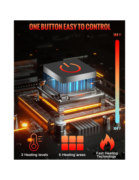 Manta Calentada Portátil Sin Cable Girasol PT68 3 Niveles Calor