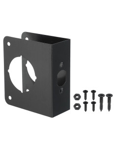 Placa de Refuerzo para Puerta PATIKIL 44.5mm Acero Inoxidable Negra