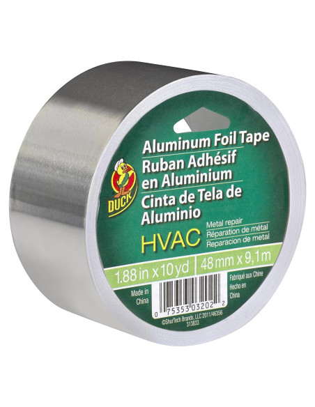 Cinta de Aluminio Duck 1.88" x 9.14 m para HVAC Plata