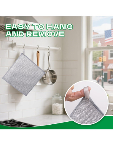 Paño de Cocina Reutilizable BrainKer 12 Pcs 3 Capas Sin Rayones