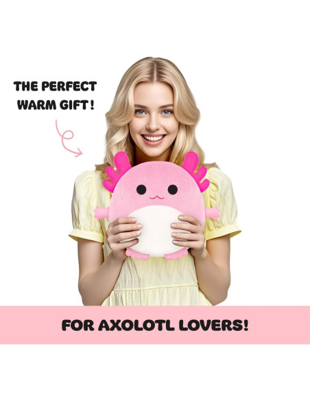 Almohadilla Térmica Axolotl Rosa MewMix 25.4x25.4cm Alivio Dolor