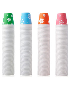 Vasos Desechables de Papel LITOPAK 400 Paquete 3oz Coloridos