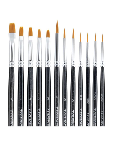 Set de Pinceles de Detalle Transon 12 Piezas Nylon