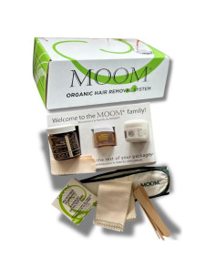 Kit de Cera Orgánica MOOM 170g - Eliminación de Vello Facial y Corporal