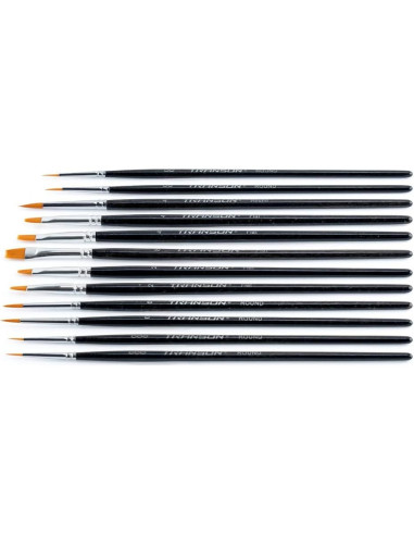 Set de Pinceles de Detalle Transon 12 Piezas Nylon