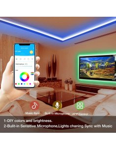 Tiras LED RGB DAYBETTER 15,24 m Control APP Multicolor 2