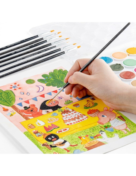 Set de Pinceles de Detalle Transon 12 Piezas Nylon