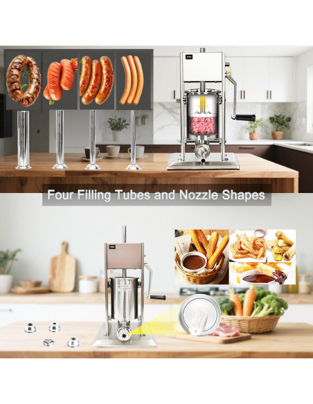 Rellenador de Salchichas Manual CTJ 3L Acero Inoxidable