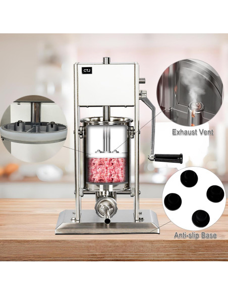 Rellenador de Salchichas Manual CTJ 3L Acero Inoxidable