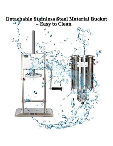 Rellenador de Salchichas Manual CTJ 3L Acero Inoxidable