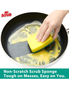 Esponjas de Cocina MR. SCRUB 12 Paquete Multiusos Sin Rayones 2