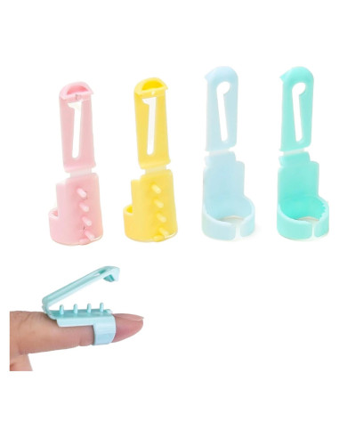 4 Anillos de Ganchillo DUOJINSANXI - Soporte de Hilo Colores