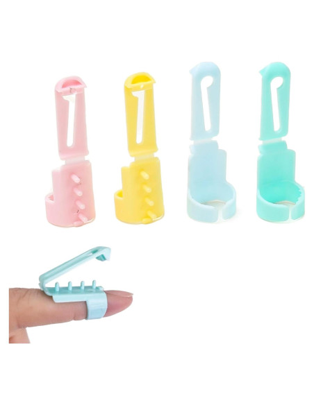 4 Anillos de Ganchillo DUOJINSANXI - Soporte de Hilo Colores