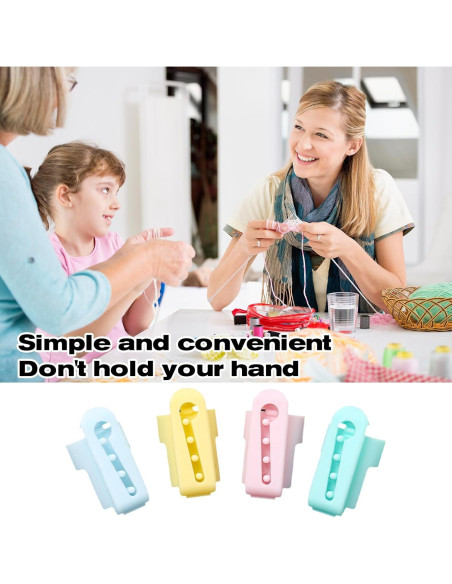 4 Anillos de Ganchillo DUOJINSANXI - Soporte de Hilo Colores