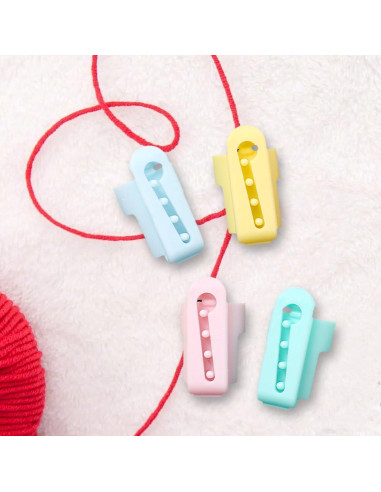 4 Anillos de Ganchillo DUOJINSANXI - Soporte de Hilo Colores