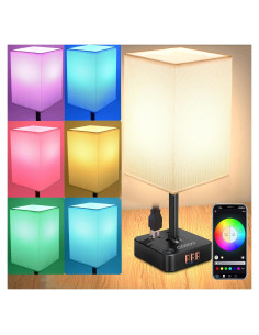 Lámpara de Mesa Cozoo RGB Bluetooth/WiFi 3 USB 2 Salidas