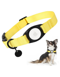 Collar para Perro Babole Pet AirTag Amarillo Ajustable S