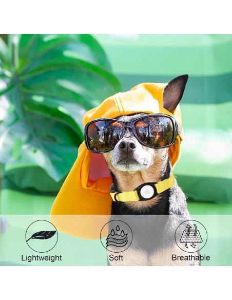 Collar para Perro Babole Pet AirTag Amarillo Ajustable S