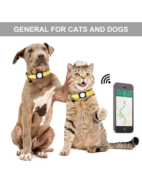 Collar para Perro Babole Pet AirTag Amarillo Ajustable S