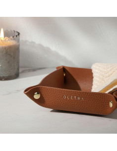 Bandeja Plegable OLETHA Marrón - Organizador Estético 12.95cm 2