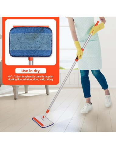 Limpiador de Zócalos QAestfy con Mango Ajustable 124 cm