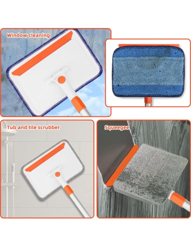 Limpiador de Zócalos QAestfy con Mango Ajustable 124 cm