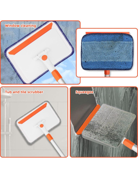 Limpiador de Zócalos QAestfy con Mango Ajustable 124 cm