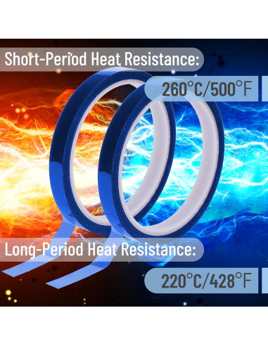 Cinta Térmica Mr. Pen 10mm x 33m - 2 Rollos Azul