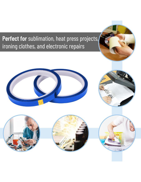 Cinta Térmica Mr. Pen 10mm x 33m - 2 Rollos Azul