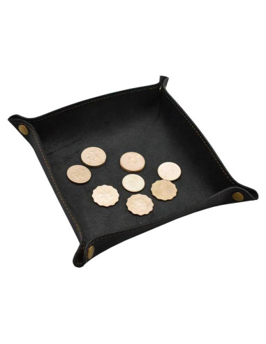 Bandeja de Valet Aolaso de Cuero Vintage 22x22cm