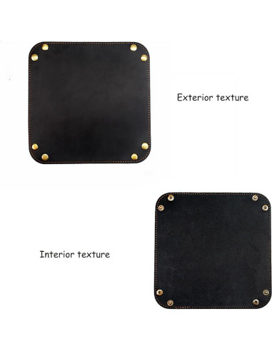 Bandeja de Valet Aolaso de Cuero Vintage 22x22cm