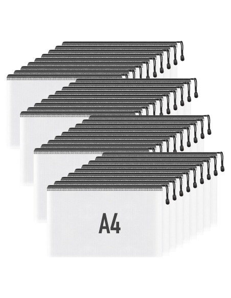 Bolsas con Cierre Umriox 36PCS 33x22.9cm Negras A4 Bolsas con Cierre Umriox 36PCS 33x22.9cm Negras A4