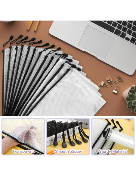 Bolsas con Cierre Umriox 36PCS 33x22.9cm Negras A4 Bolsas con Cierre Umriox 36PCS 33x22.9cm Negras A4