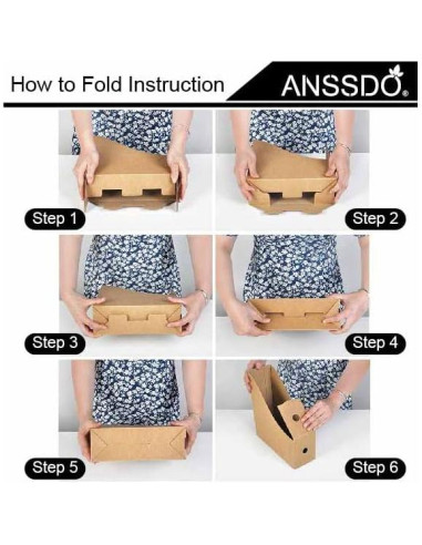 Soporte de Revistas de Cartón Azul Dorado - Paquete de 6