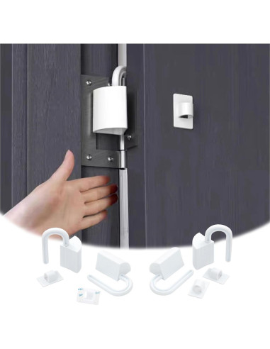 Set de 4 Protectores de Dedos para Puertas DHinkyoung Blanco