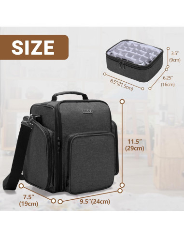 Estuche BAFASO para 72 Botellas de Pintura Miniatura Negro