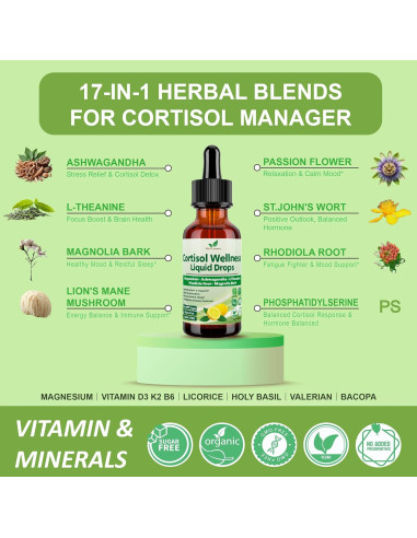 Suplemento Líquido de Cortisol Vita PLynxera 60ml - Detox 17-en-1