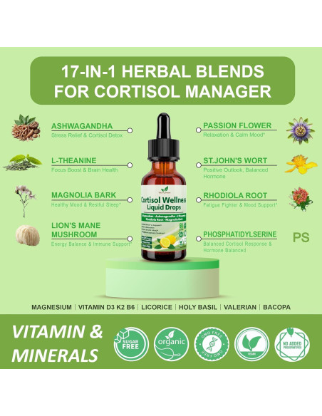Suplemento Líquido de Cortisol Vita PLynxera 60ml - Detox 17-en-1
