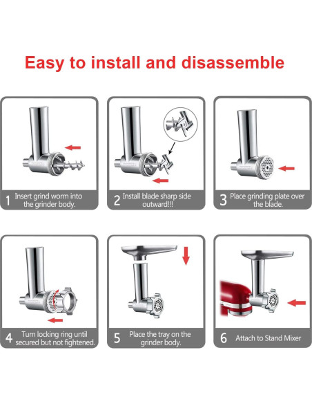 Accesorio Picadora de Carne Cofun para Mezclador KitchenAid