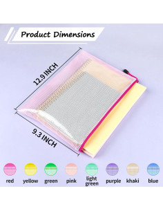 Bolsas de Cremallera de Malla Smarpau 32PCS A4 Impermeables 2
