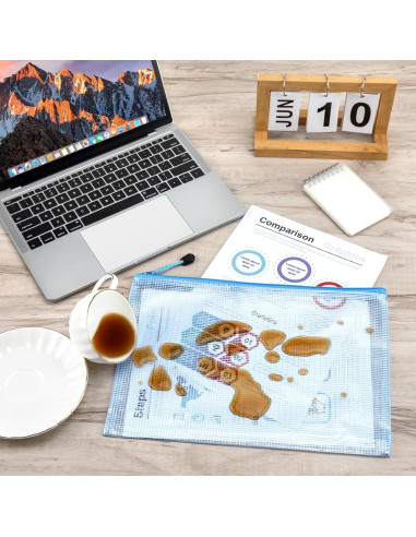 Bolsas de Cremallera de Malla Smarpau 32PCS A4 Impermeables